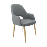 FL Orleans Bourbon PU Leather Upholstered Aluminium Legs Hospitality Armchair
