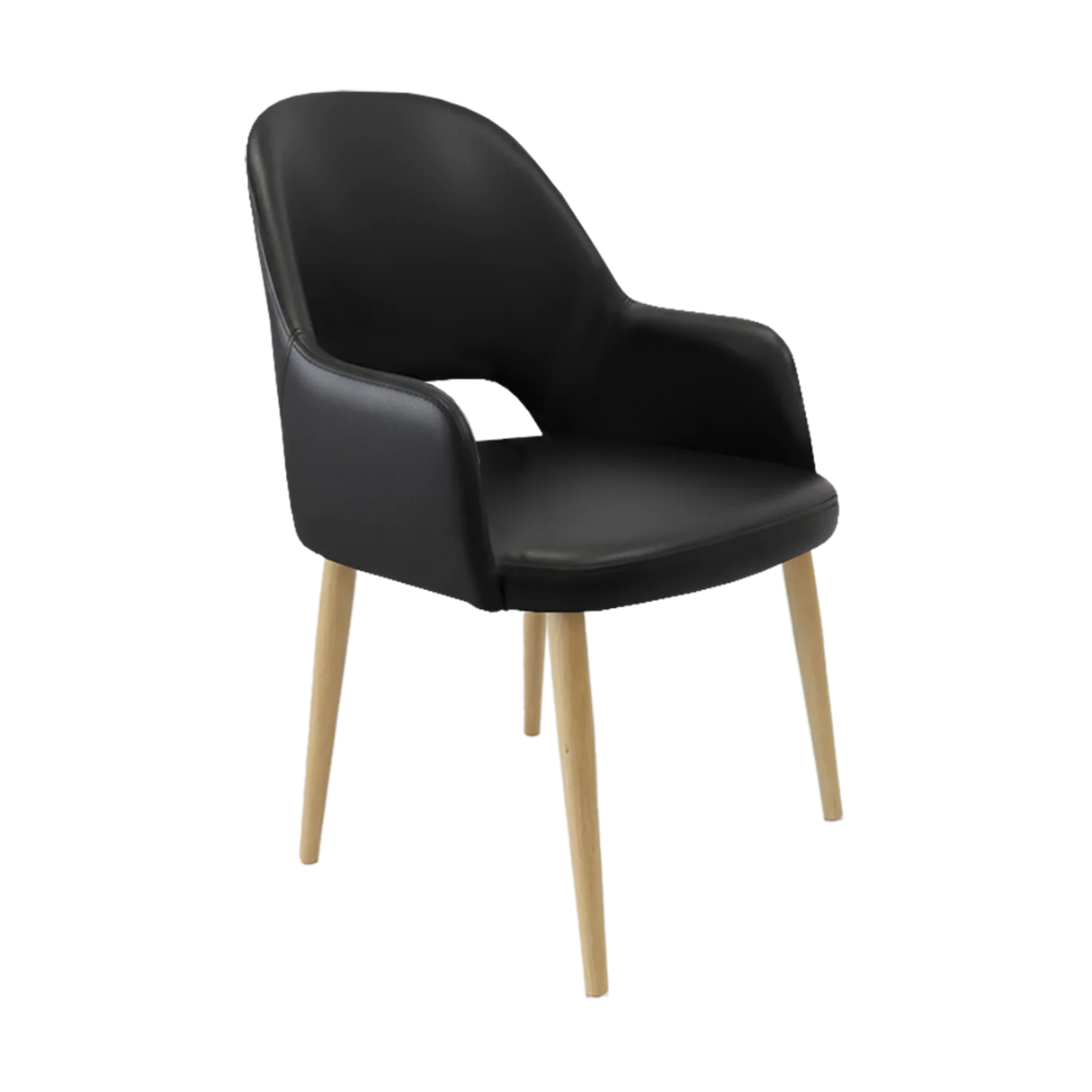 FL Orleans Bourbon PU Leather Upholstered Aluminium Legs Hospitality Armchair