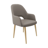 FL Orleans Bourbon PU Leather Upholstered Aluminium Legs Hospitality Armchair