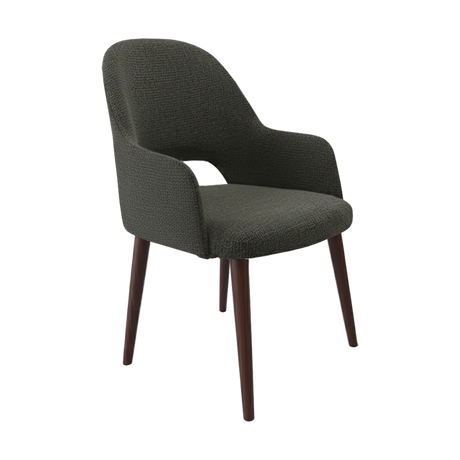 FL Orleans Bourbon Fabric Upholstered Aluminium Legs Hospitality Dining Chair