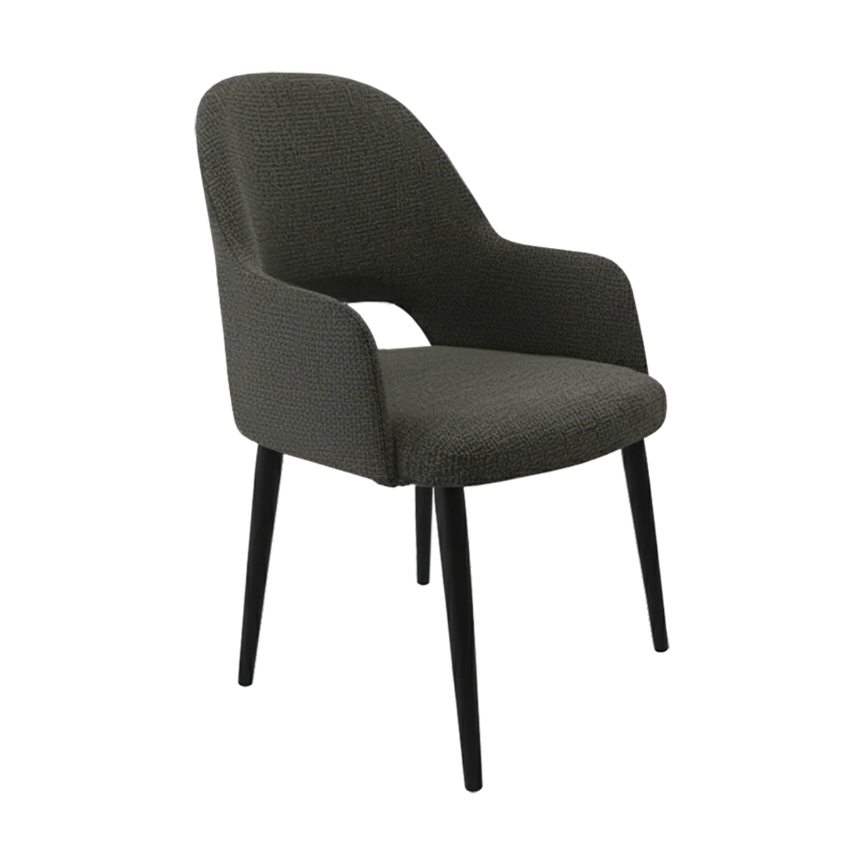FL Orleans Bourbon Fabric Upholstered Aluminium Legs Hospitality Dining Chair