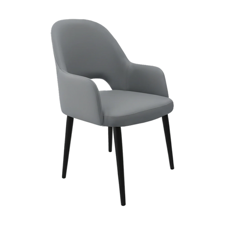 FL Orleans Bourbon PU Leather Upholstered Aluminium Legs Hospitality Armchair