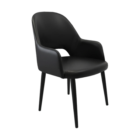 FL Orleans Bourbon PU Leather Upholstered Aluminium Legs Hospitality Armchair