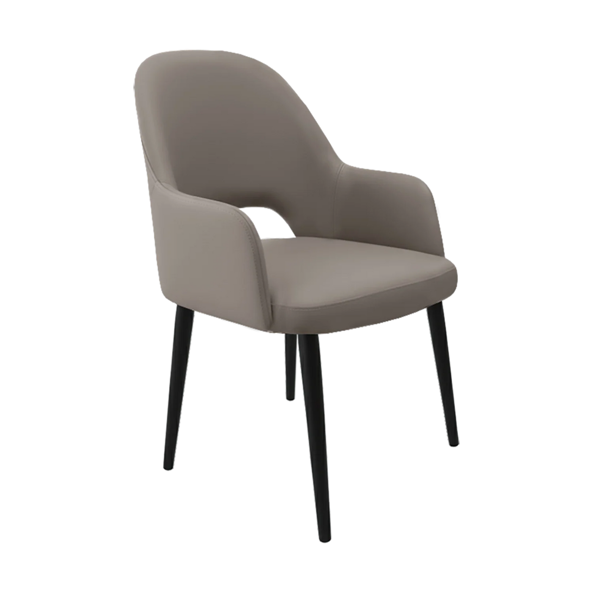 FL Orleans Bourbon PU Leather Upholstered Aluminium Legs Hospitality Armchair