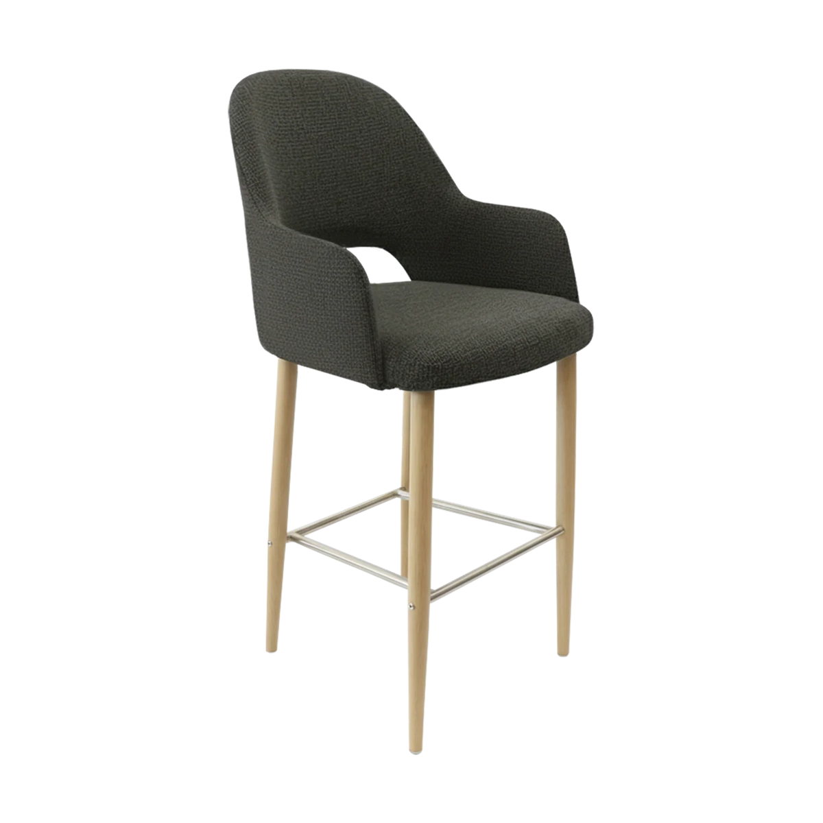 FL Orleans Bourbon Upholstered Seat Aluminium Frame Hospitality Barstool