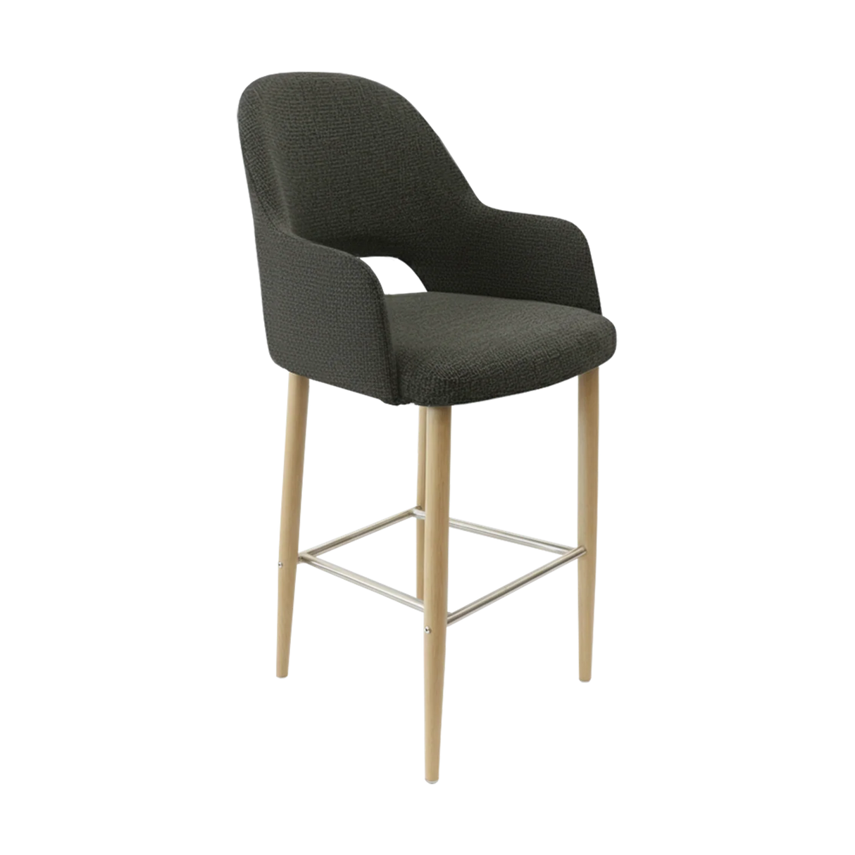 FL Orleans Bourbon Upholstered Seat Aluminium Frame Hospitality Barstool