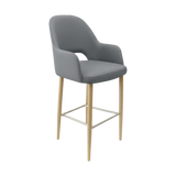 FL Orleans Bourbon Upholstered Seat Aluminium Frame Hospitality Barstool