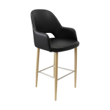 FL Orleans Bourbon Upholstered Seat Aluminium Frame Hospitality Barstool