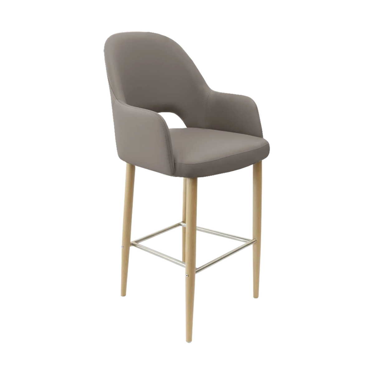 FL Orleans Bourbon Upholstered Seat Aluminium Frame Hospitality Barstool