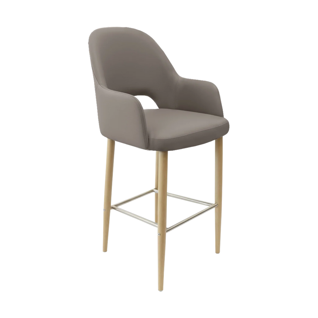 FL Orleans Bourbon Upholstered Seat Aluminium Frame Hospitality Barstool