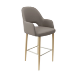 FL Orleans Bourbon Upholstered Seat Aluminium Frame Hospitality Barstool