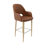 FL Orleans Bourbon Upholstered Seat Aluminium Frame Hospitality Barstool