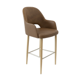 FL Orleans Bourbon Upholstered Seat Aluminium Frame Hospitality Barstool
