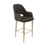FL Orleans Bourbon Upholstered Seat Aluminium Frame Hospitality Barstool
