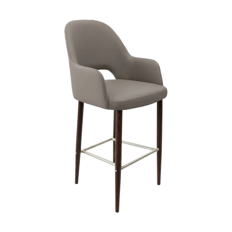 FL Orleans Bourbon Upholstered Seat Aluminium Frame Hospitality Barstool