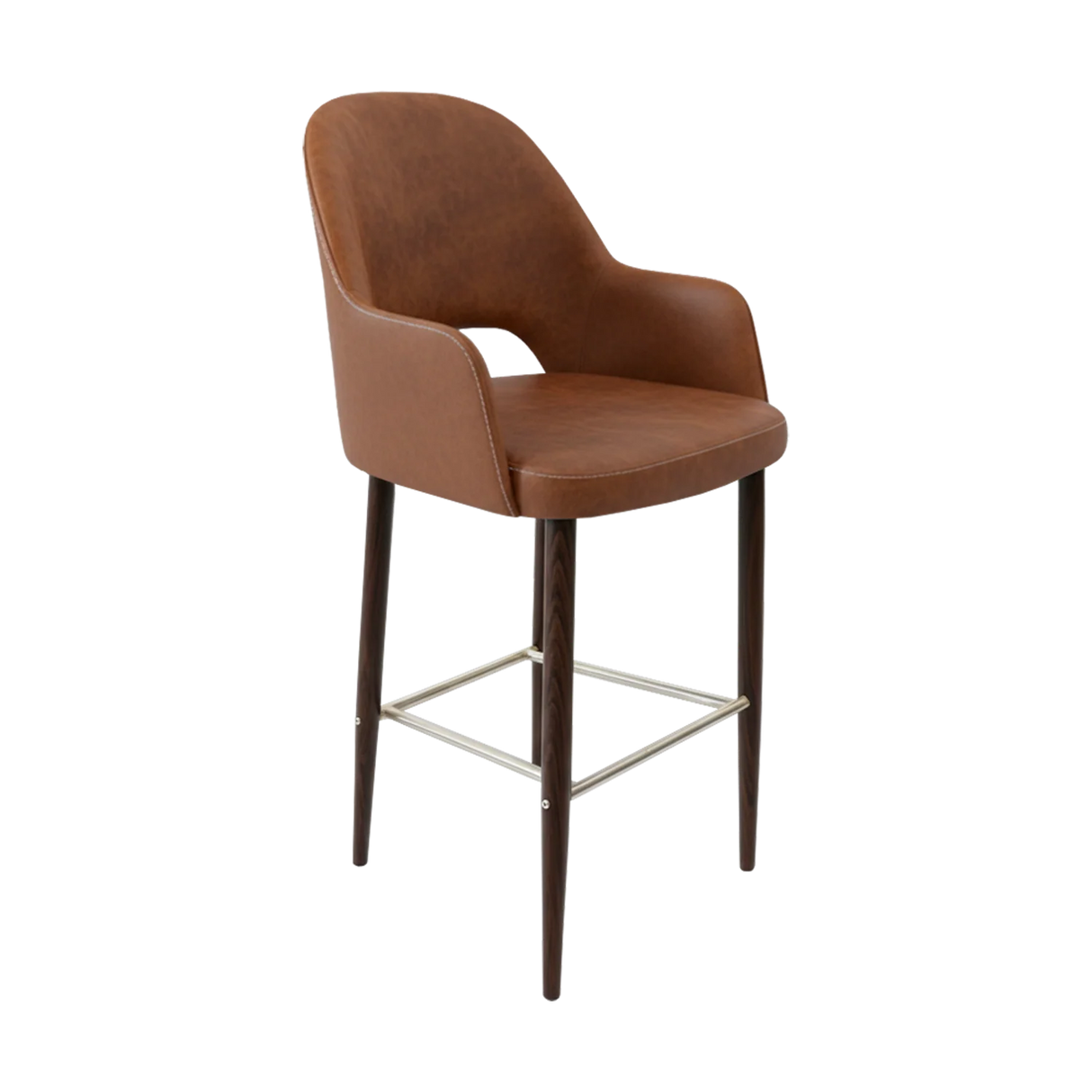 FL Orleans Bourbon Upholstered Seat Aluminium Frame Hospitality Barstool
