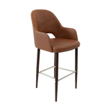 FL Orleans Bourbon Upholstered Seat Aluminium Frame Hospitality Barstool