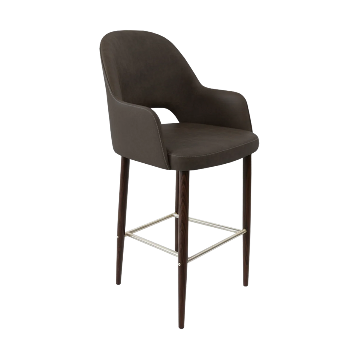 FL Orleans Bourbon Upholstered Seat Aluminium Frame Hospitality Barstool
