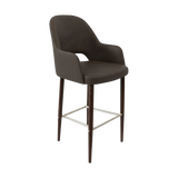 FL Orleans Bourbon Upholstered Seat Aluminium Frame Hospitality Barstool