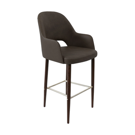 FL Orleans Bourbon Upholstered Seat Aluminium Frame Hospitality Barstool