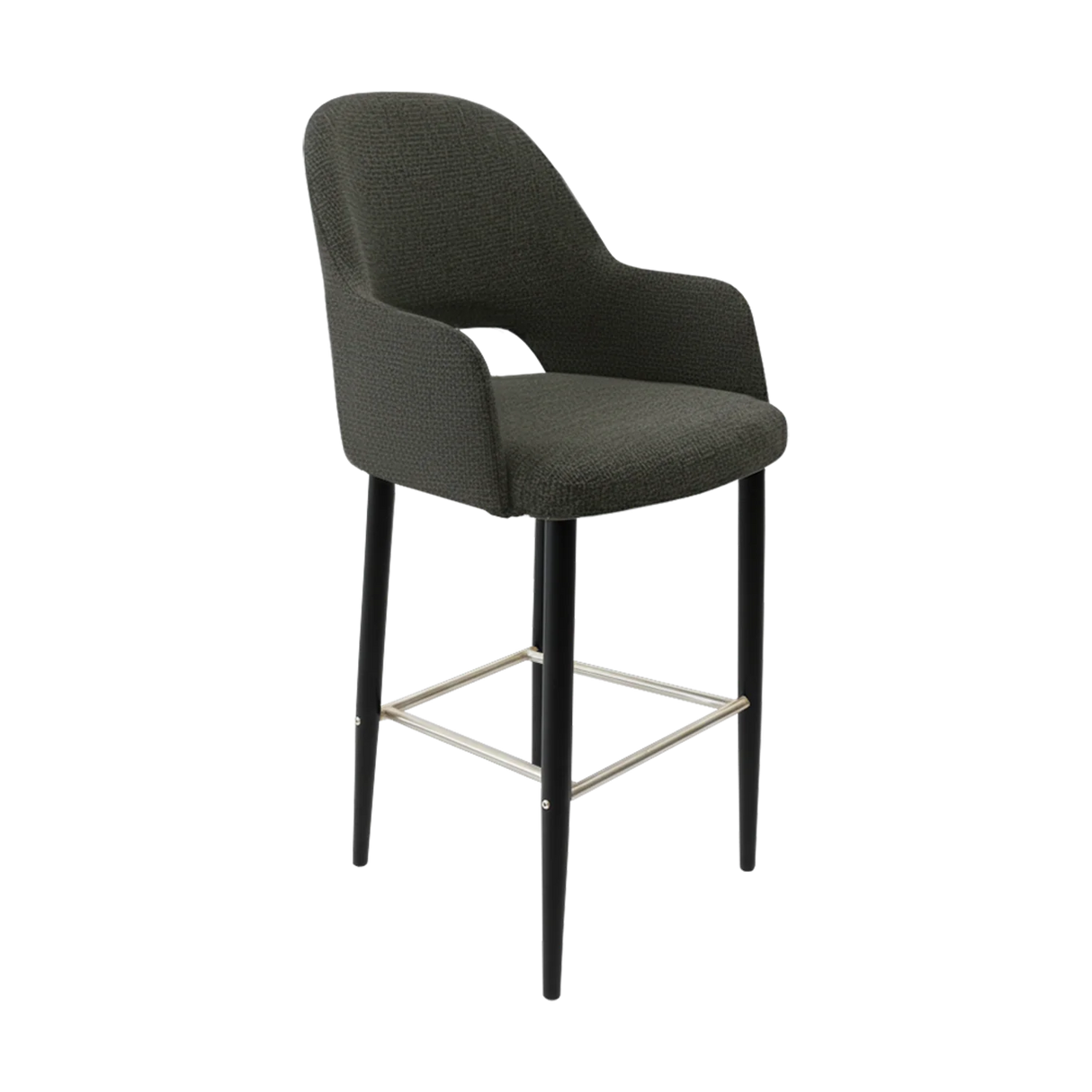 FL Orleans Bourbon Upholstered Seat Aluminium Frame Hospitality Barstool