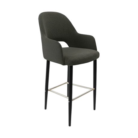 FL Orleans Bourbon Upholstered Seat Aluminium Frame Hospitality Barstool