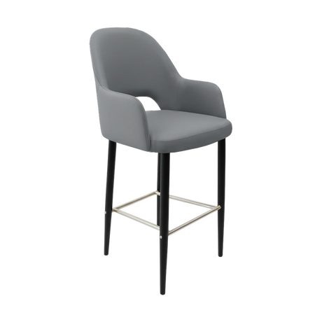 FL Orleans Bourbon Upholstered Seat Aluminium Frame Hospitality Barstool
