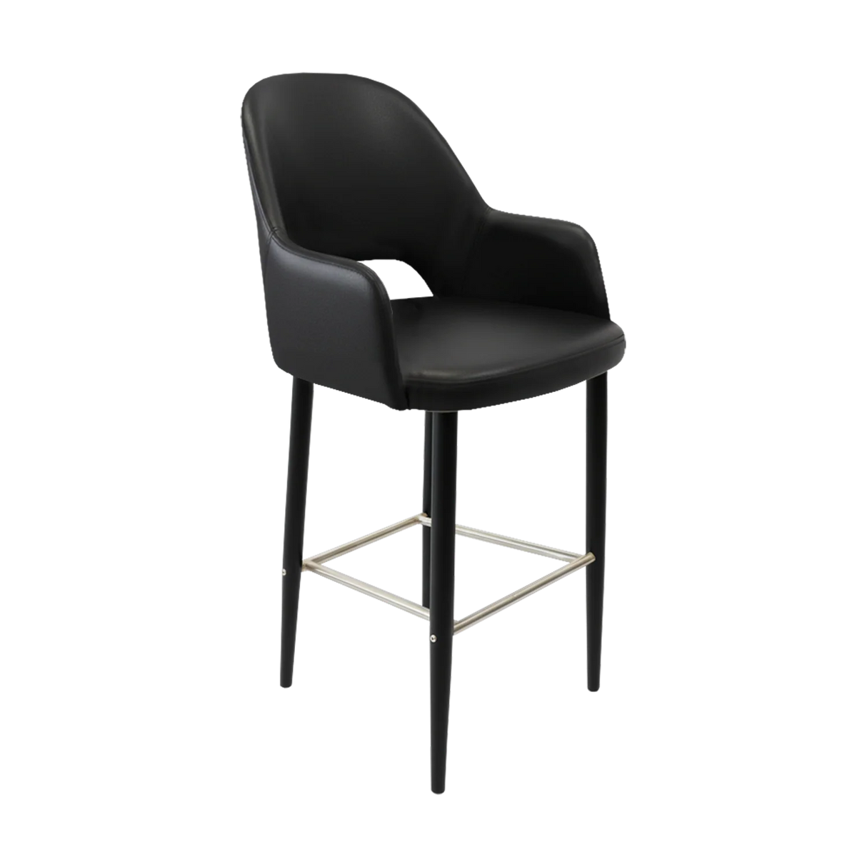 FL Orleans Bourbon Upholstered Seat Aluminium Frame Hospitality Barstool