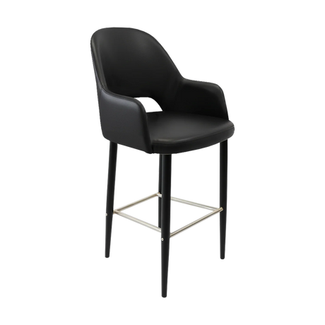 FL Orleans Bourbon Upholstered Seat Aluminium Frame Hospitality Barstool