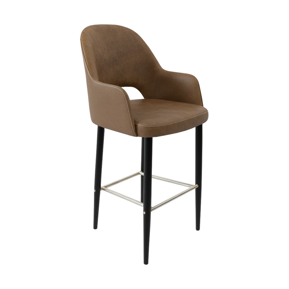 FL Orleans Bourbon Upholstered Seat Aluminium Frame Hospitality Barstool