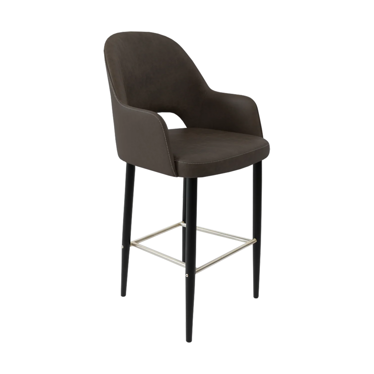 FL Orleans Bourbon Upholstered Seat Aluminium Frame Hospitality Barstool