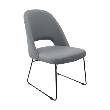 FL Orleans Upholstered Aluminium Sled Base Hospitality Dining Chair