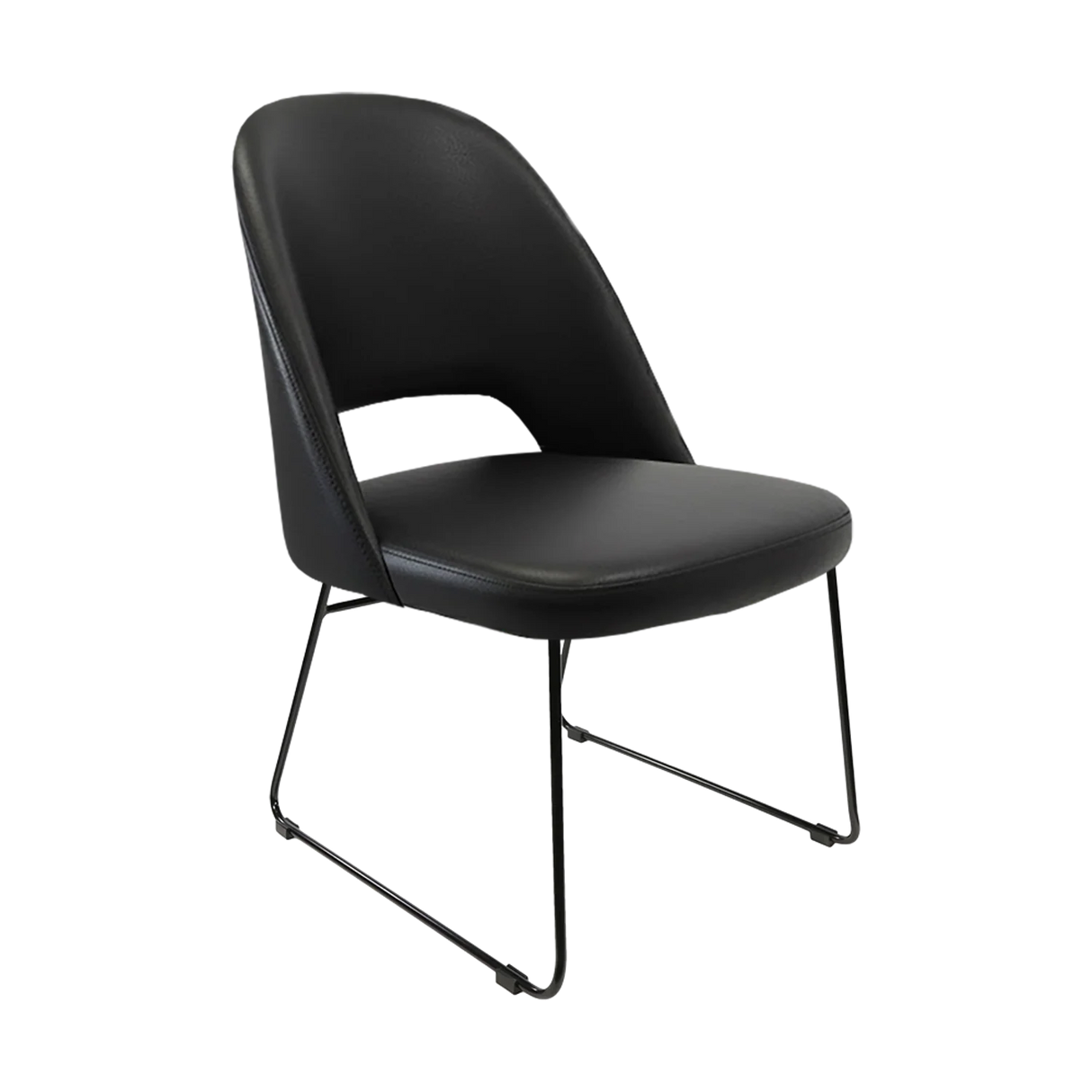 FL Orleans Upholstered Aluminium Sled Base Hospitality Dining Chair