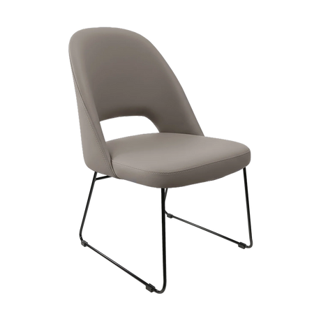 FL Orleans Upholstered Aluminium Sled Base Hospitality Dining Chair