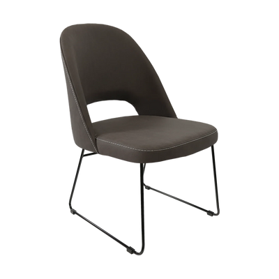 FL Orleans Upholstered Aluminium Sled Base Hospitality Dining Chair