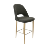 FL Orleans Crescent Upholstered Seat Aluminium Frame Hospitality Barstool