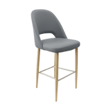 FL Orleans Crescent Upholstered Seat Aluminium Frame Hospitality Barstool