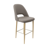 FL Orleans Crescent Upholstered Seat Aluminium Frame Hospitality Barstool