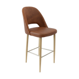 FL Orleans Crescent Upholstered Seat Aluminium Frame Hospitality Barstool