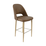 FL Orleans Crescent Upholstered Seat Aluminium Frame Hospitality Barstool