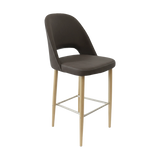 FL Orleans Crescent Upholstered Seat Aluminium Frame Hospitality Barstool