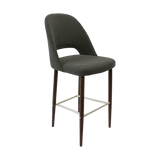 FL Orleans Crescent Upholstered Seat Aluminium Frame Hospitality Barstool