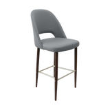 FL Orleans Crescent Upholstered Seat Aluminium Frame Hospitality Barstool
