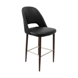 FL Orleans Crescent Upholstered Seat Aluminium Frame Hospitality Barstool