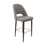 FL Orleans Crescent Upholstered Seat Aluminium Frame Hospitality Barstool