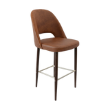 FL Orleans Crescent Upholstered Seat Aluminium Frame Hospitality Barstool