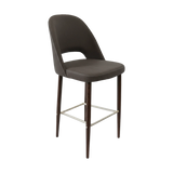 FL Orleans Crescent Upholstered Seat Aluminium Frame Hospitality Barstool