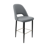 FL Orleans Crescent Upholstered Seat Aluminium Frame Hospitality Barstool