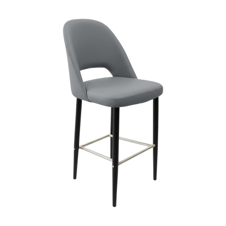 FL Orleans Crescent Upholstered Seat Aluminium Frame Hospitality Barstool