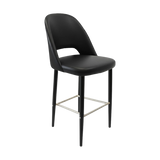 FL Orleans Crescent Upholstered Seat Aluminium Frame Hospitality Barstool